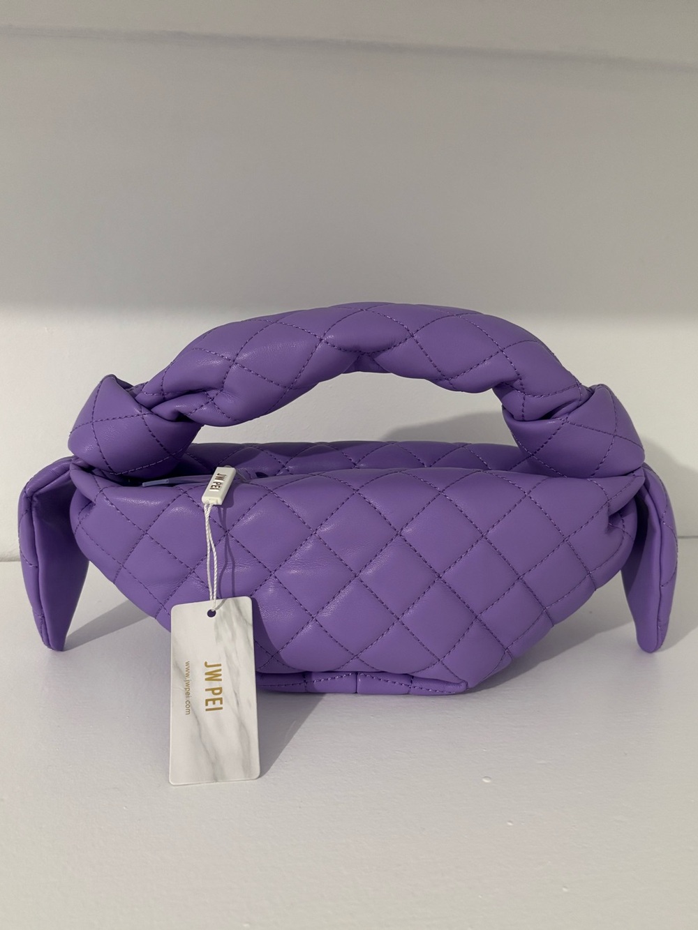 Quilted Lavender Top-Handle Women’s Bag - Picture 3 of 4